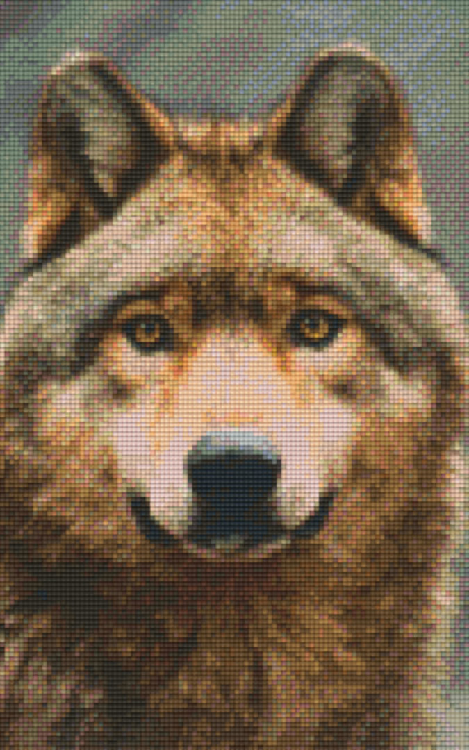 Wolf Eight [8] Baseplate PixelHobby Mini-mosaic Art Kit image 0